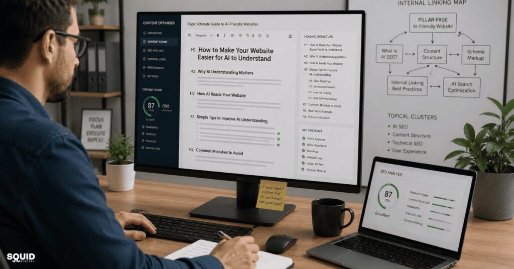 Content optimisation process designed to help AI understand your website