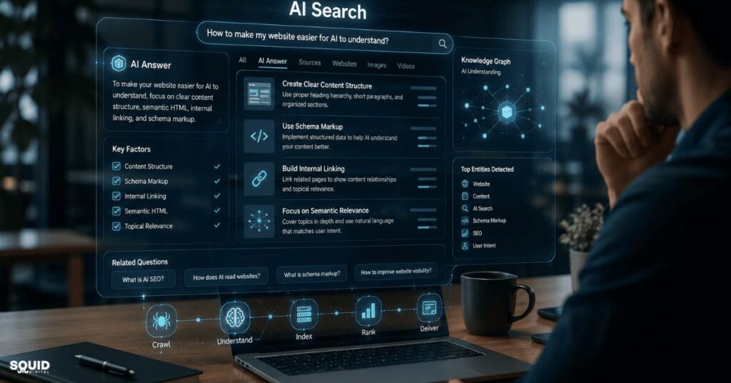 Future AI search technology helping AI understand your website content